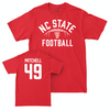 NC State Football Red Stadium Tee - Reid Mitchell Small