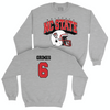 NC State Football Sport Grey Kick Off Crew - Wesley Grimes Small