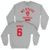 NC State Football Sport Grey Varsity Crew - Wesley Grimes Small