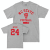 NC State Football Sport Grey Varsity Tee - Zack Myers Small