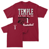 Temple Men's Basketball Cherry Hoops Tee - Zion Stanford | #1 Small