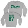 Tulane Football Sport Grey Classic Crew - Alex Bauman Small