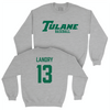 Tulane Baseball Sport Grey Classic Crew - Boots Landry Small