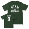 Tulane Football Green Stadium Tee - Johnathan Edwards Small