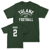 Tulane Football Green Stadium Tee - Jalen Geiger Small