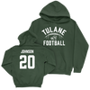 Tulane Football Green Stadium Hoodie - Jahiem Johnson Small