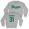 Tulane Baseball Sport Grey Classic Crew - Kross Howarth Small