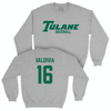 Tulane Baseball Sport Grey Classic Crew - Mikey Valdivia Small