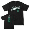 Tulane Women's Beach Volleyball Black Script Tee - Sara Hall Small