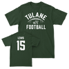 Tulane Football Green Stadium Tee - Zycarl Lewis Small