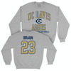 UC Davis Women's Beach Volleyball Sport Grey Classic Crew - Anna Braun | #23 Small