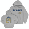 UC Davis Baseball Sport Grey Aggies Hoodie - Bryan Green | #24 Small