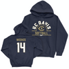 UC Davis Softball Navy Arch Hoodie - Bri Weekes | #14 Small