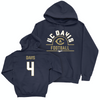 UC Davis Football Navy Arch Hoodie - Chaz Davis | #4 Small