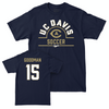 UC Davis Men's Soccer Navy Arch Tee - Cason Goodman | #15 Small