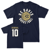 UC Davis Men's Basketball Navy Hardwood Tee - Leo DeBruhl | #10 Small