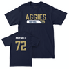 UC Davis Football Navy Staple Tee - Miles Meynell | #72 Small