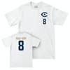 UC Davis Women's Beach Volleyball White Logo Comfort Colors Tee - Sydney Rau-Kim | #8 Small