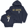 UC Davis Women's Soccer Navy Sideline Hoodie - Samantha Ruelas | #7 Small