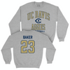 UC Davis Women's Basketball Sport Grey Classic Crew - Victoria Baker | #23 Small