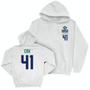 UNC Wilmington Baseball White Logo Hoodie - Baker Cox Small