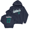 UNC Wilmington Women's Volleyball Navy Script Hoodie - Emma Chappell Small