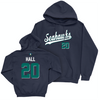 UNC Wilmington Women's Basketball Navy Script Hoodie - Jania Hall Small