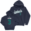 UNC Wilmington Women's Volleyball Navy Script Hoodie - Macy Leyda Small