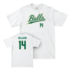 USF Football White Script Comfort Colors Tee - Michael Williams Small