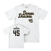 Wake Forest Football White Script Comfort Colors Tee - Nick Andersen Small