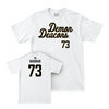 Wake Forest Football White Script Comfort Colors Tee - Zach Vaughan Small