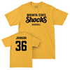 Wichita State Baseball Gold Shocks Tee - Camden Johnson Small