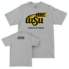 Wichita State Men's Track & Field Sport Grey Stacked Tee - Ridge Estes Small