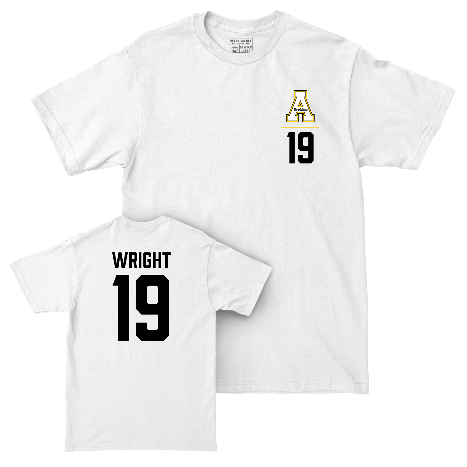 App State Baseball White Logo Comfort Colors Tee - Brooks Wright