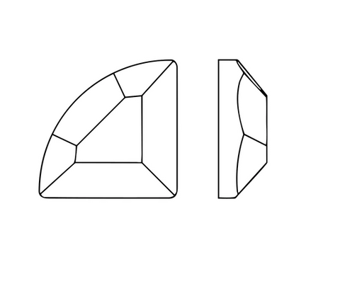 Rounded Diamond Shape 6x7mm Non Hot-Fix