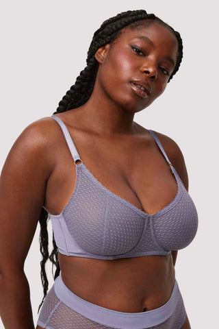 Soutien-gorge réducteur en dentelle lilas