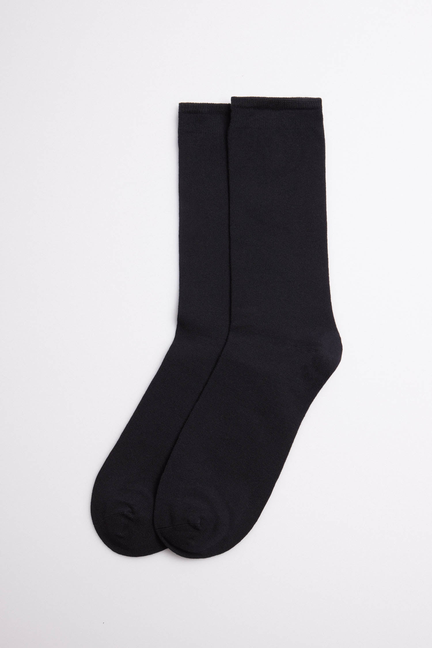 Calcetines lisos para hombre 100% algodón (paquete de 6) (zapato de EE. UU.  6.5 - 11.5) (negro), Negro 