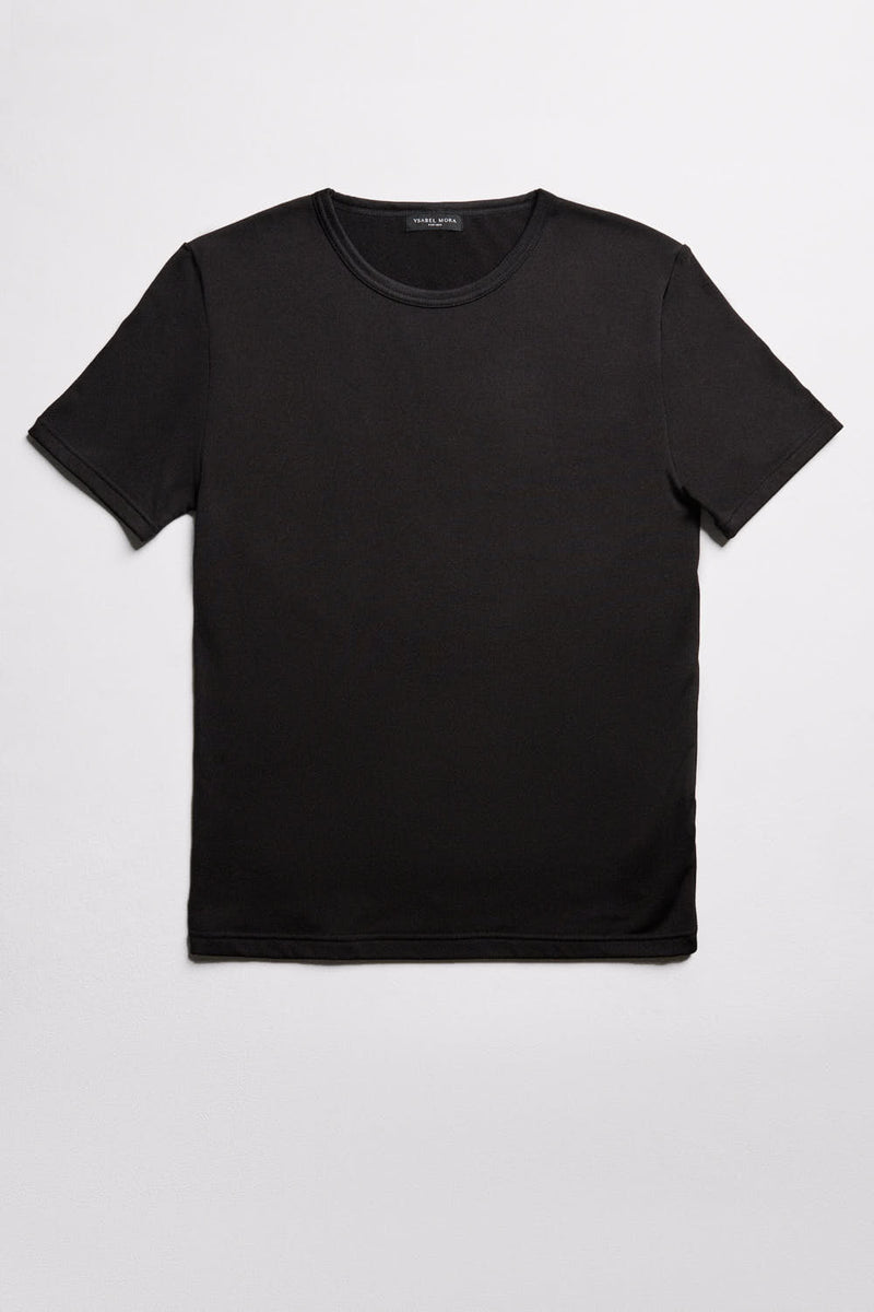 Camiseta Térmica Manga Corta barata en negro - Varela Intimo