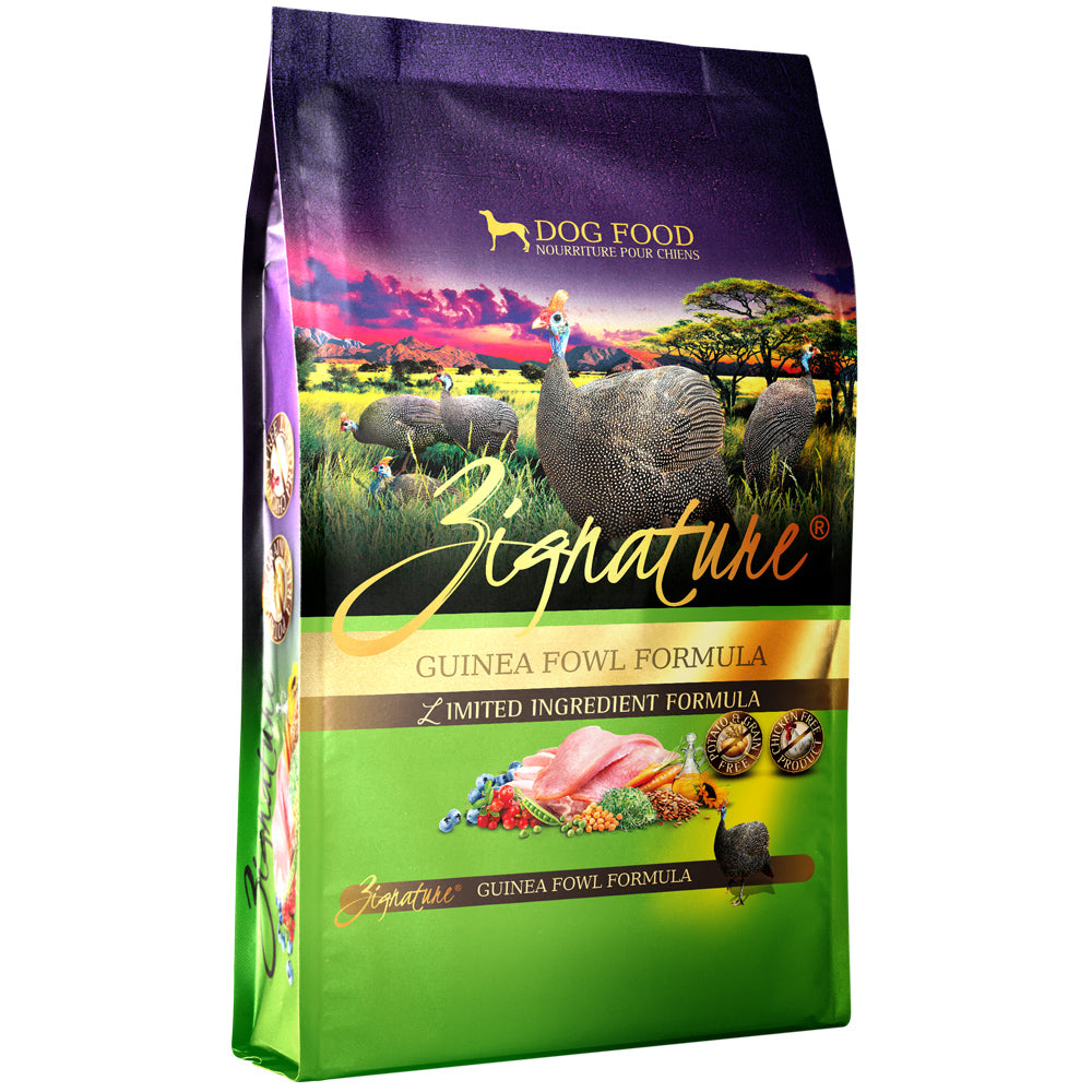 Zignature Guinea Fowl Dry Dog Food Two Bostons