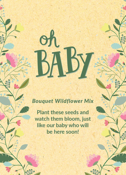 baby shower favors, seed packets