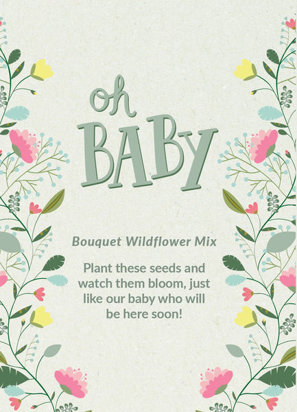 Baby In Bloom Baby Shower Favor - Gender Reveal Girl Or Boy - Custom Seed  Packet Favor - Baby Shower Favors - Set of 25 - Yahoo Shopping