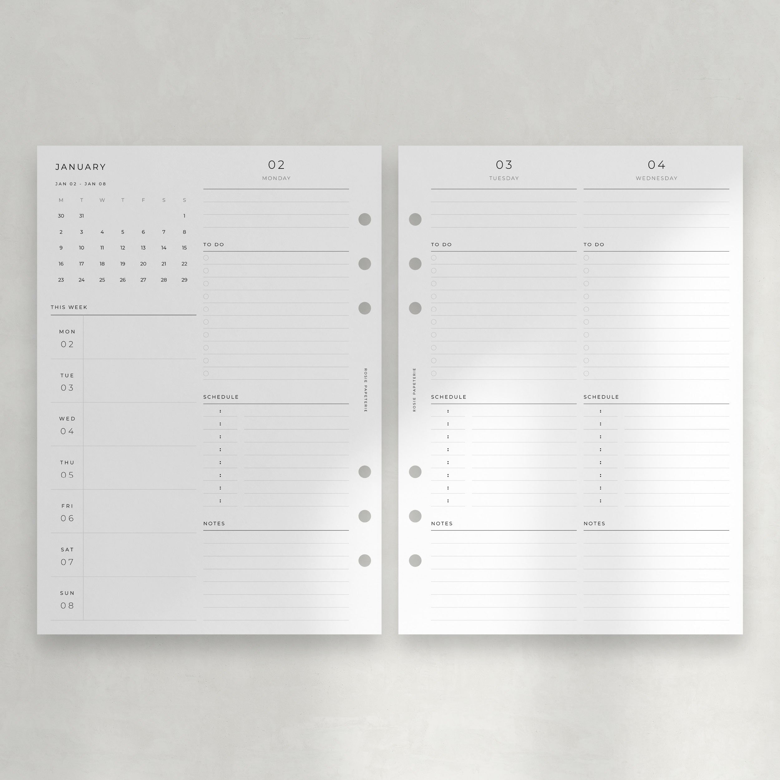 lv mini agenda refill calendar