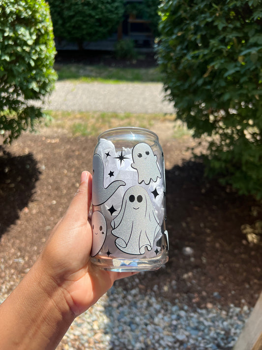 Ghost face Beer Can, Scream Face Glass