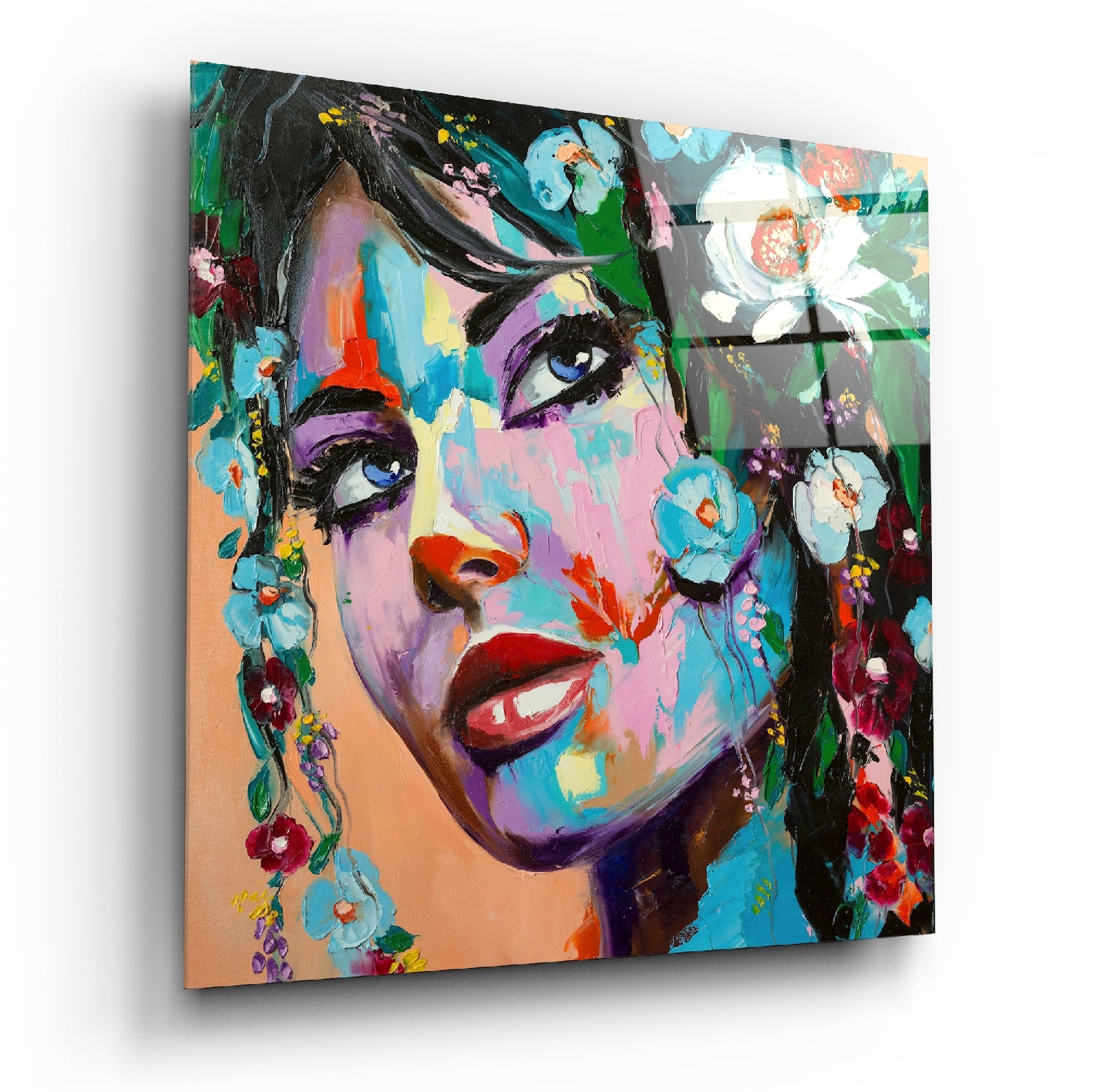 Floral Woman Glass Wall Art | insigneart | Reviews on Judge.me