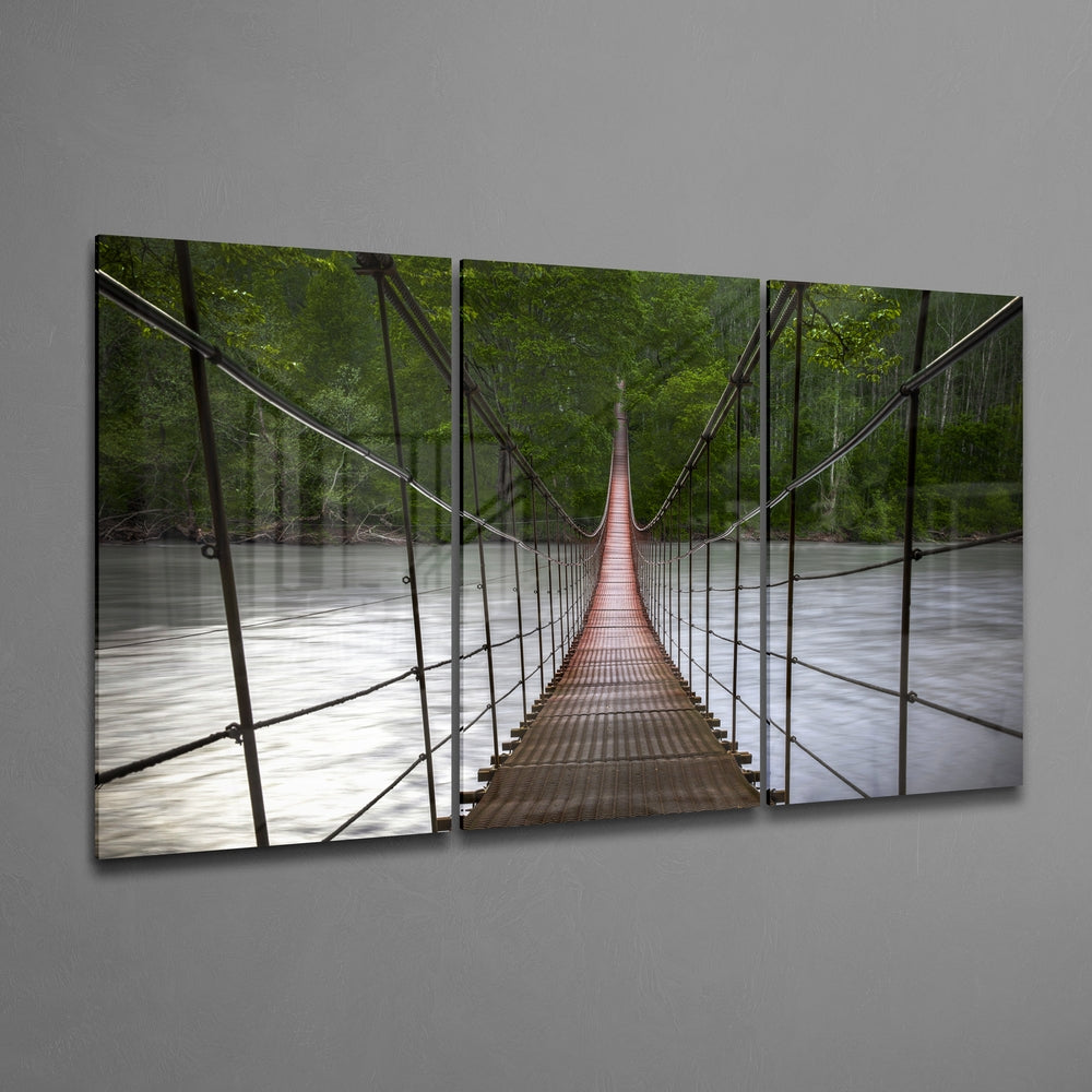 Suspension Bridge Mega Glass Wall Art