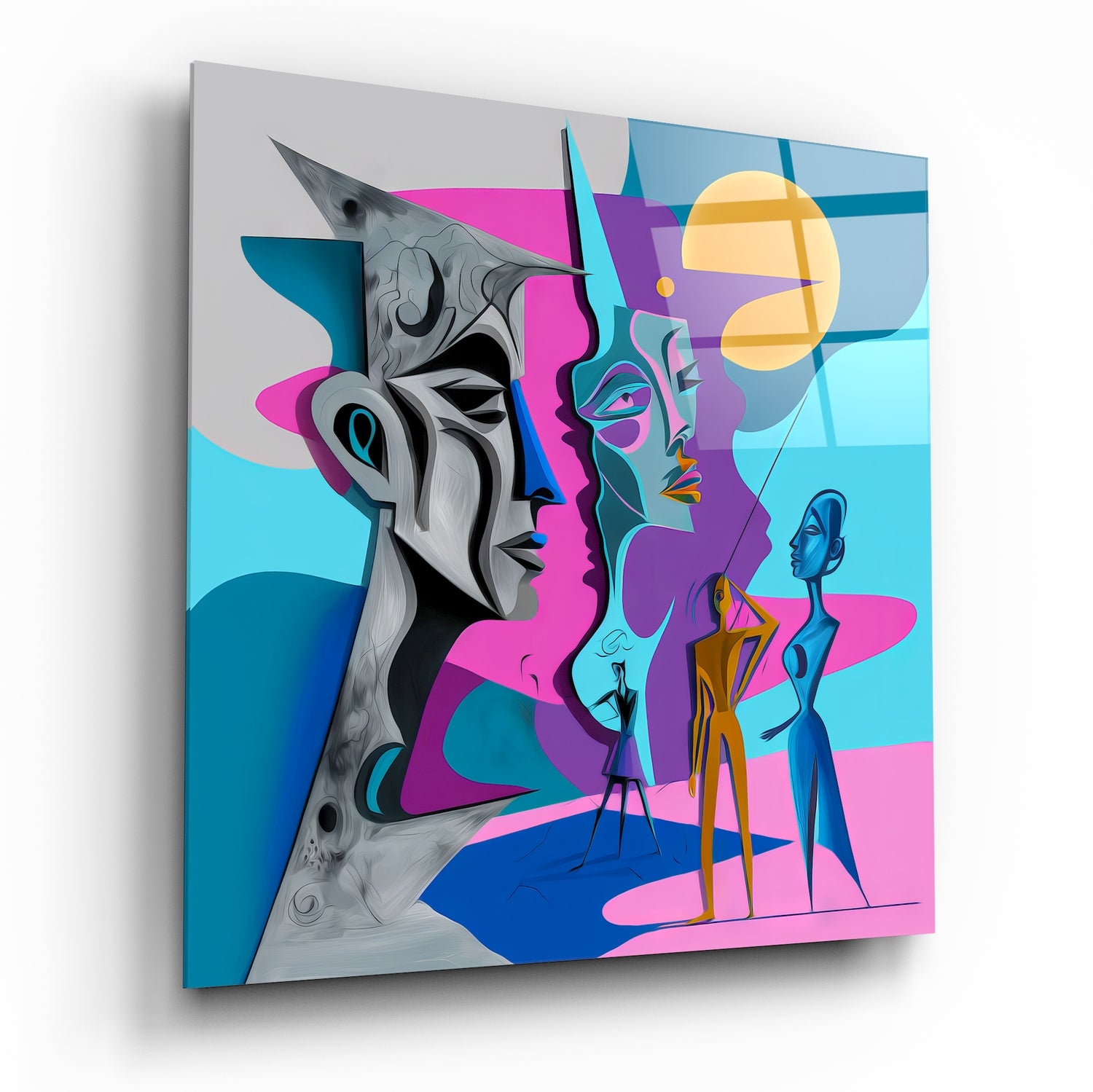 Picasso's Mind Glass Wall Art || Designer's Collection –