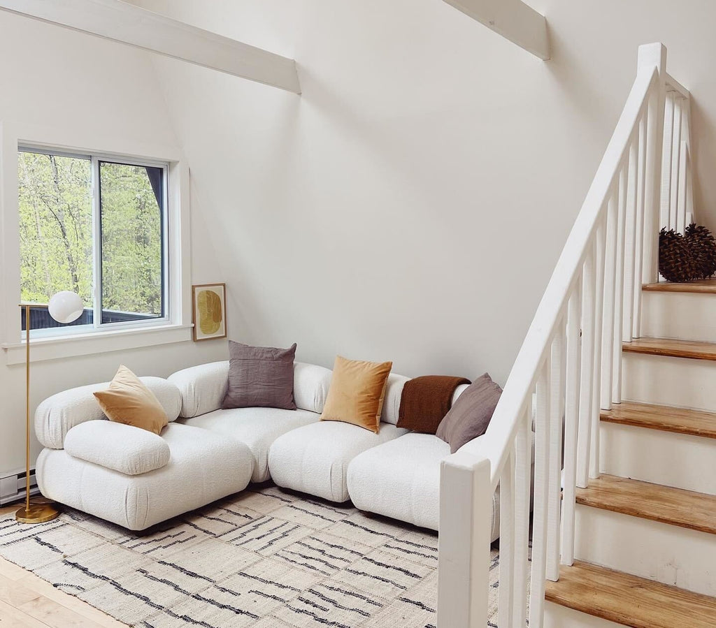 Pebbles Sofa nestled on corner