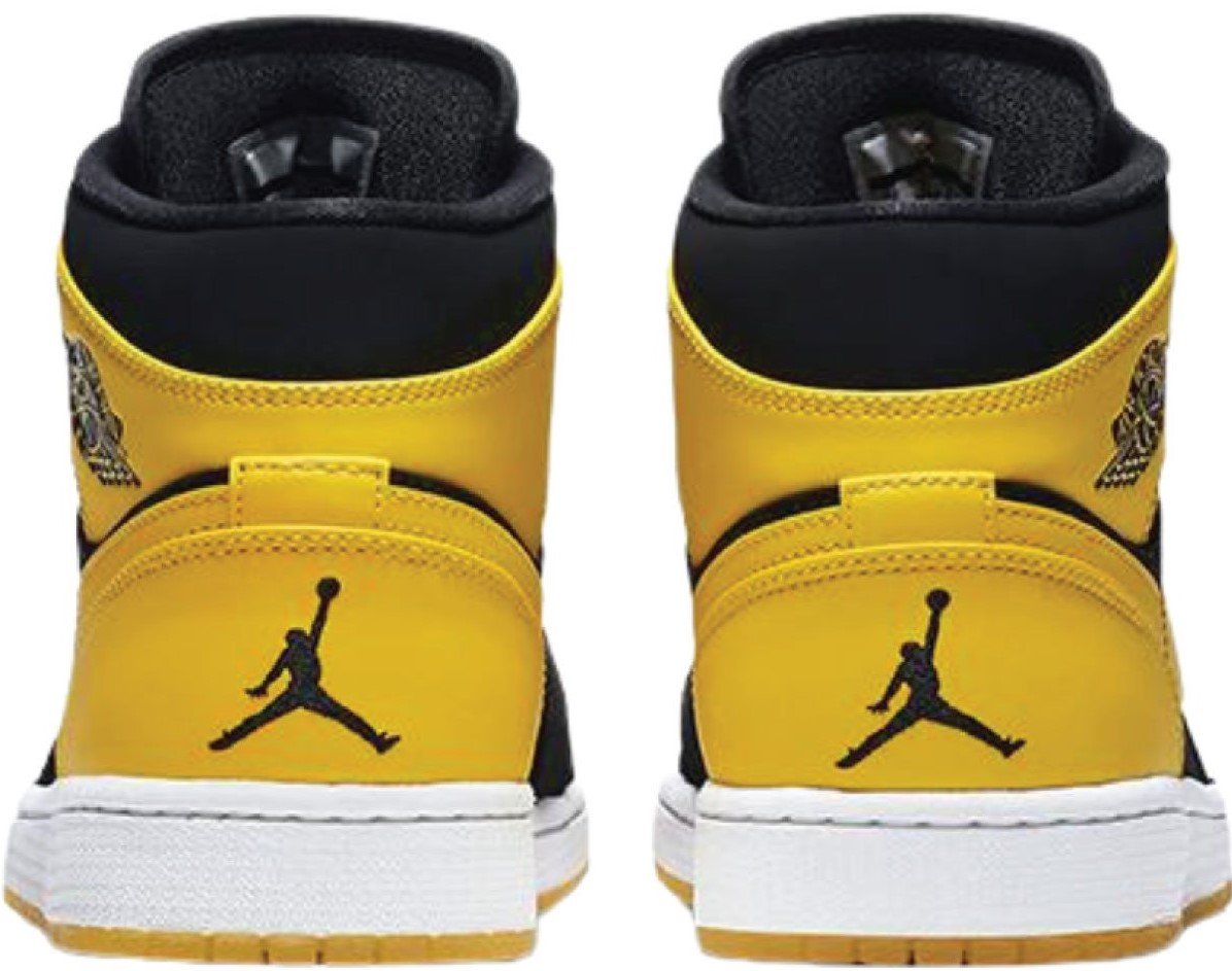 black and yellow jordan 1 size 6