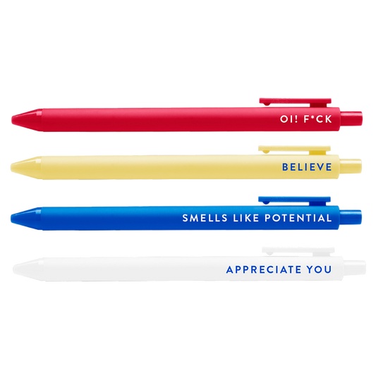 Aggressive Compliments Pen Set, Funny Pen Set, Offensive Pen Set, Funny Pens,  Gel Pen Set, Gel Pens 