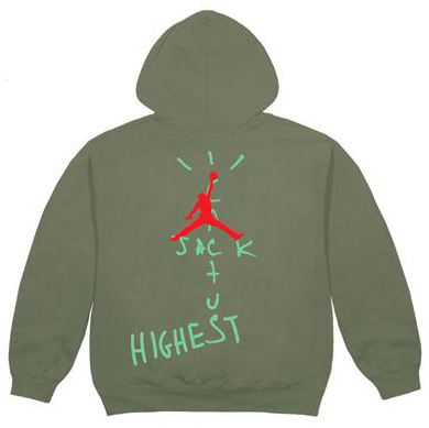 travis scott highest in the room hoodie olive